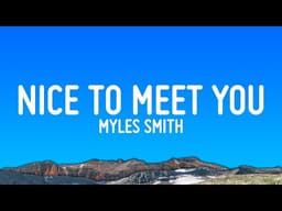 Nice to meet you